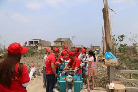 通州歐派地板情系阜寧群眾